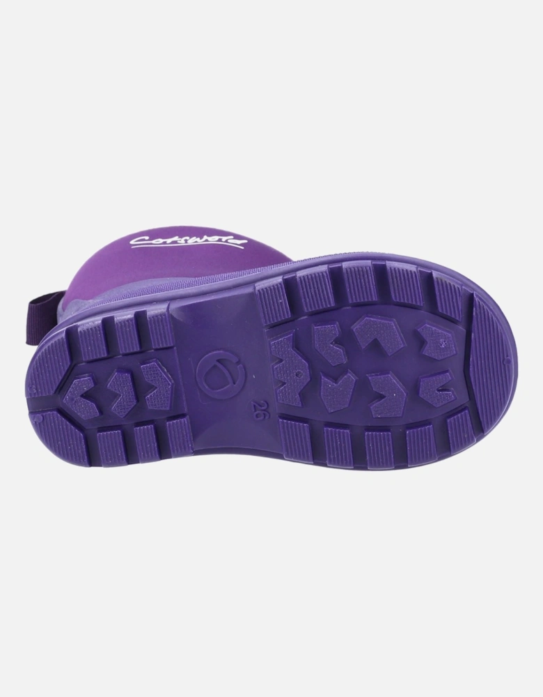 Hilly Neoprene TPR+Neoprene Purple Wellington Boots