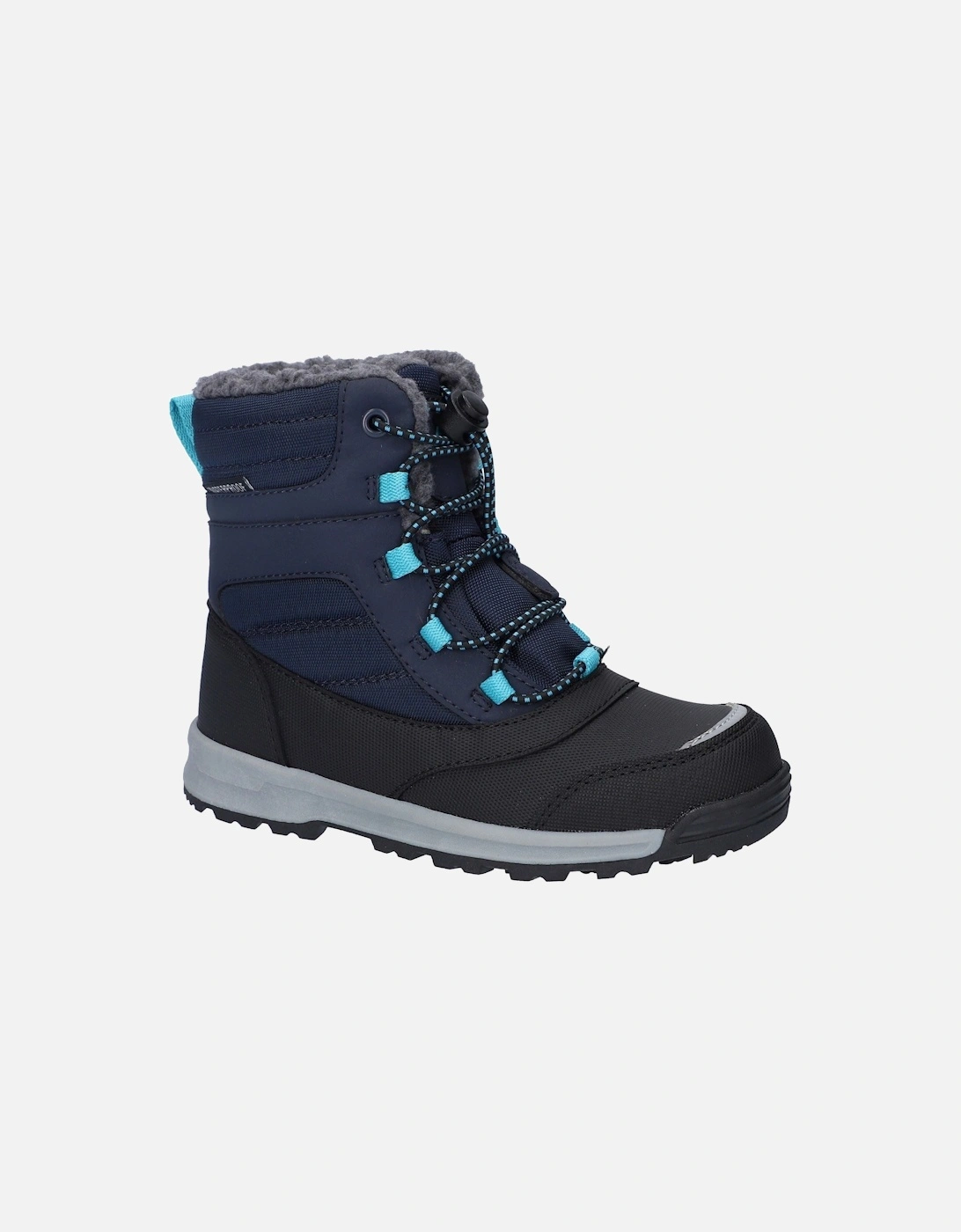 Leo Nylon Bluenights/Black/Peacock Blue Winter Mid Calf Boots, 10 of 9