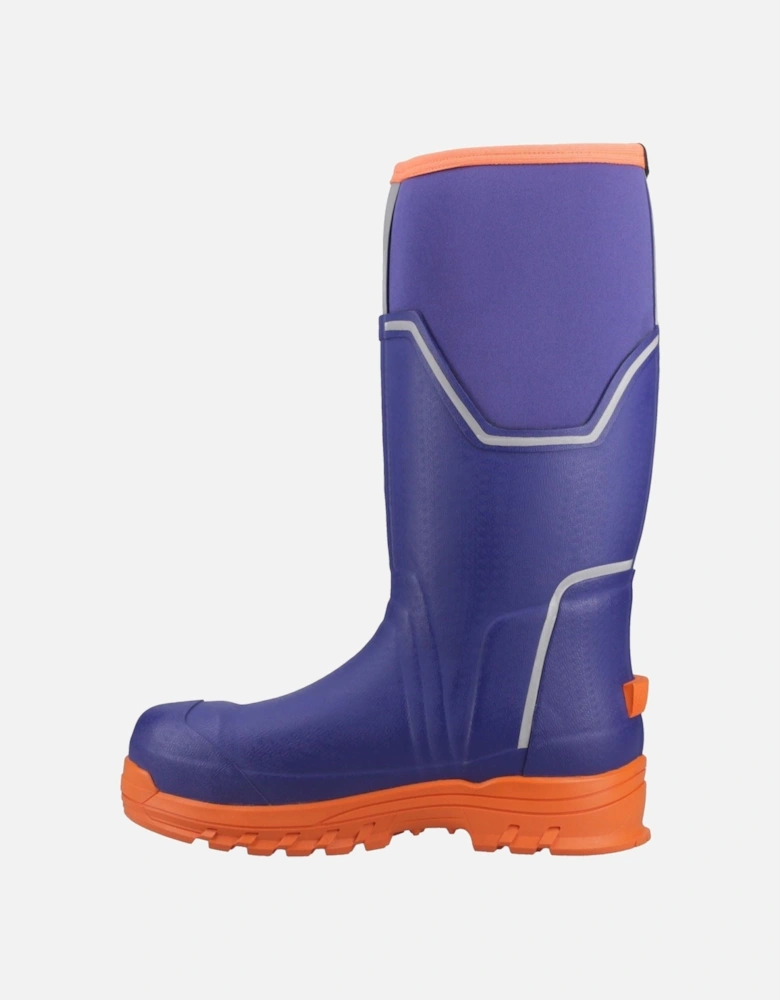 Muck Boots Grit S5 Rubber Men's Blue/Orange Wellington Boots