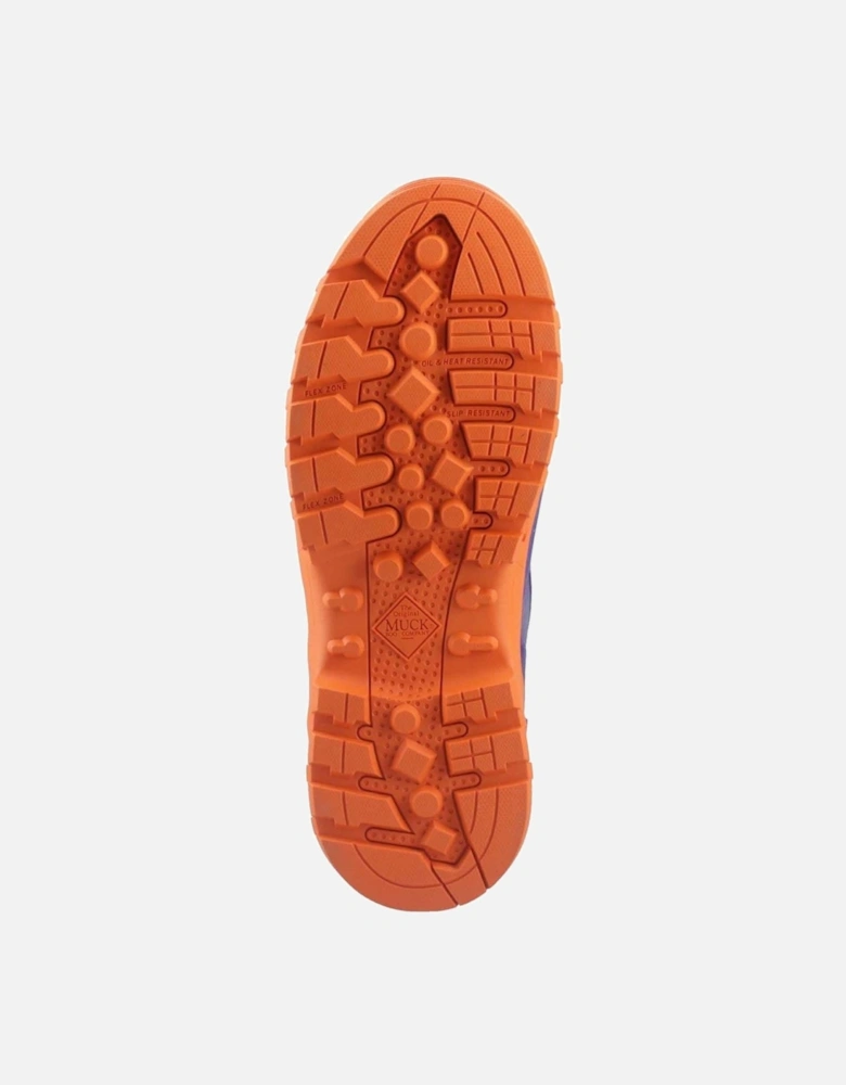 Muck Boots Grit S5 Rubber Men's Blue/Orange Wellington Boots
