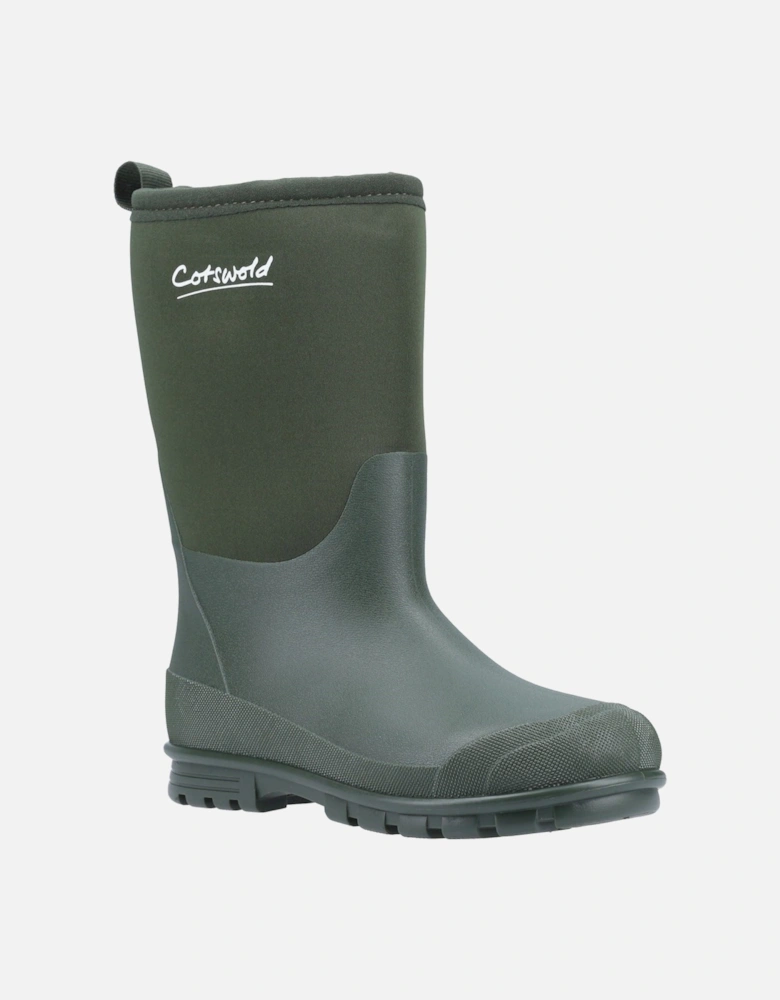 Hilly Neoprene TPR+Neoprene Green Wellington Boots