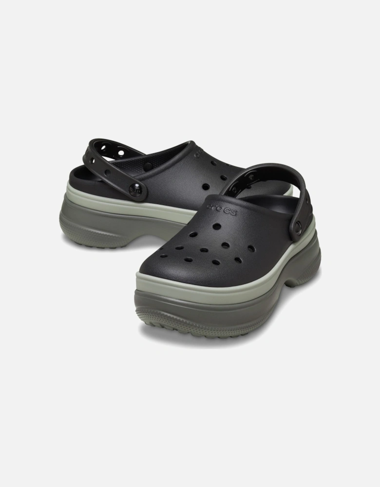 Classic Stacked Thermoplastic Black Clogs