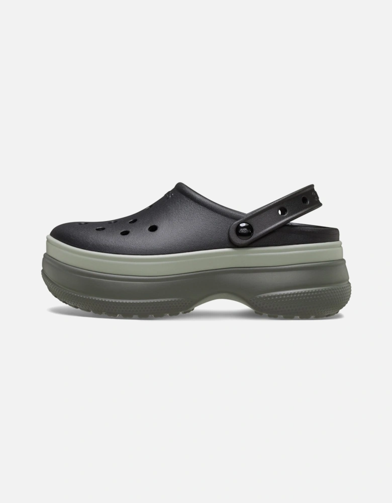 Classic Stacked Thermoplastic Black Clogs