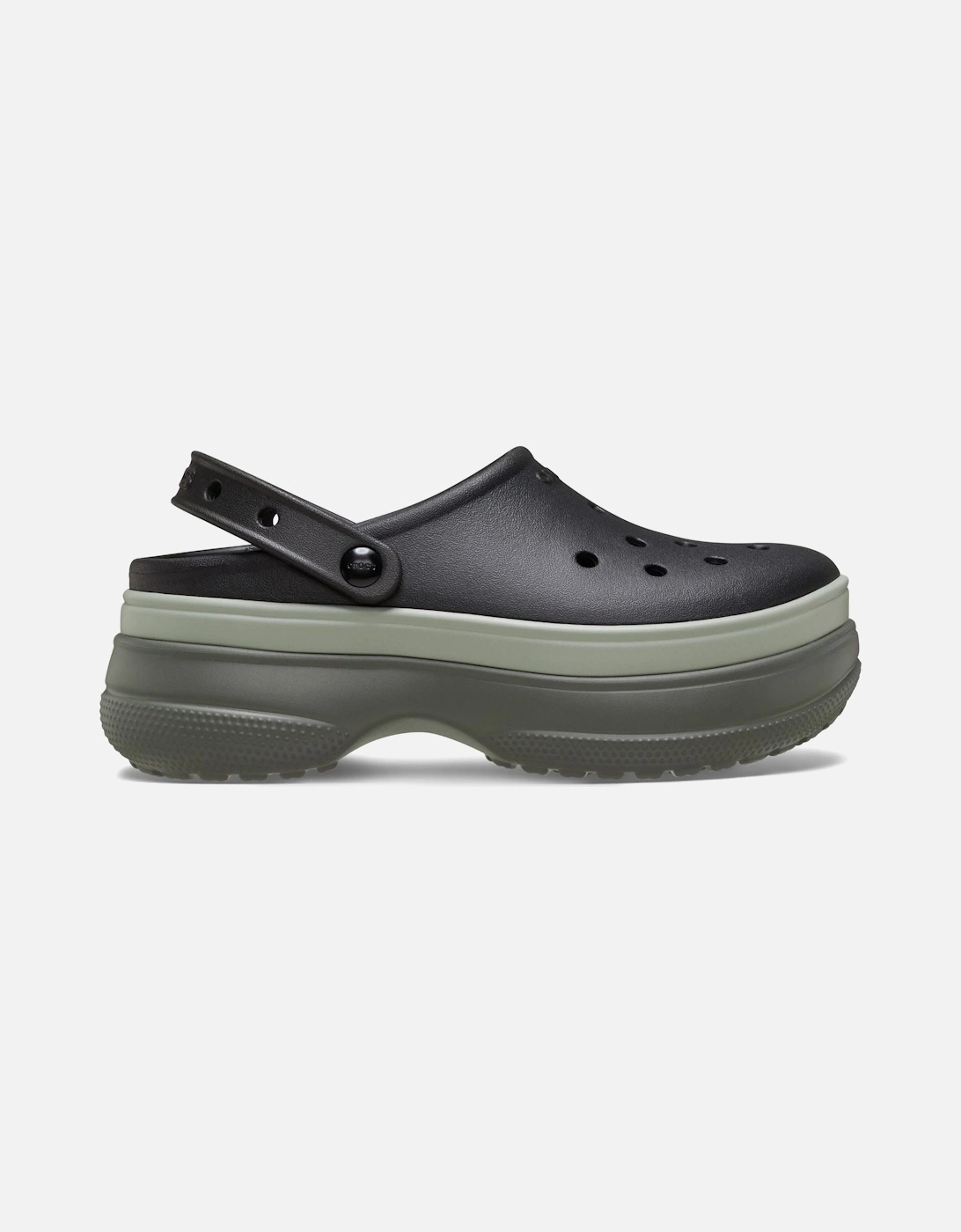 Classic Stacked Thermoplastic Black Clogs