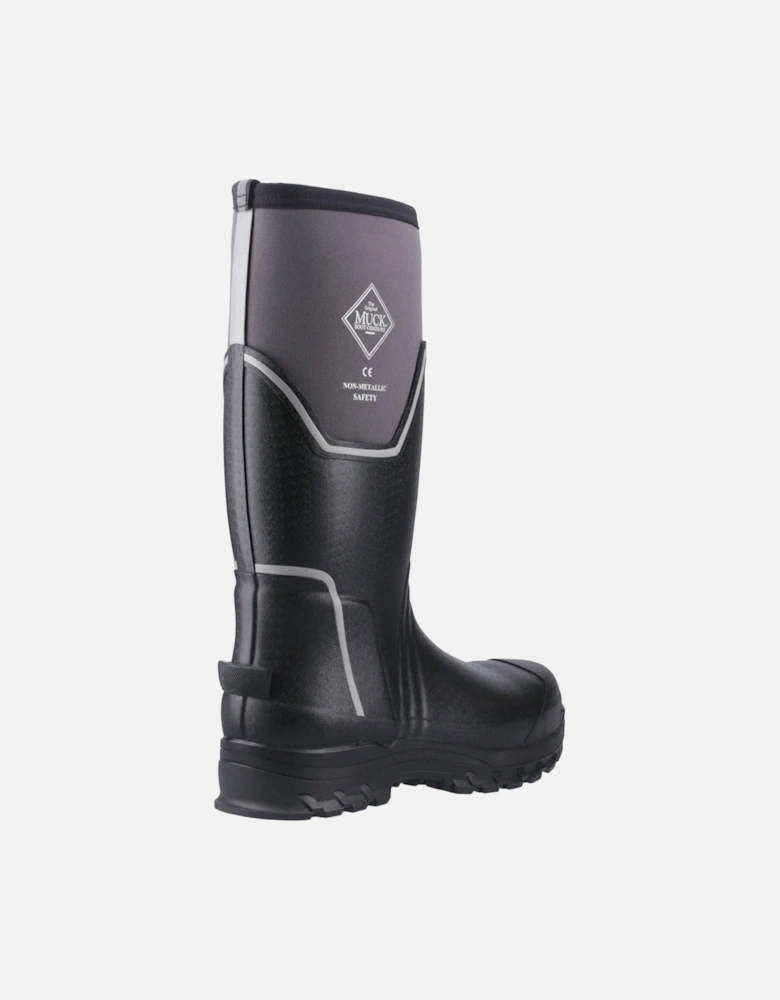 Muck Boots Grit S5 Rubber Men's Black/Grey Wellington Boots