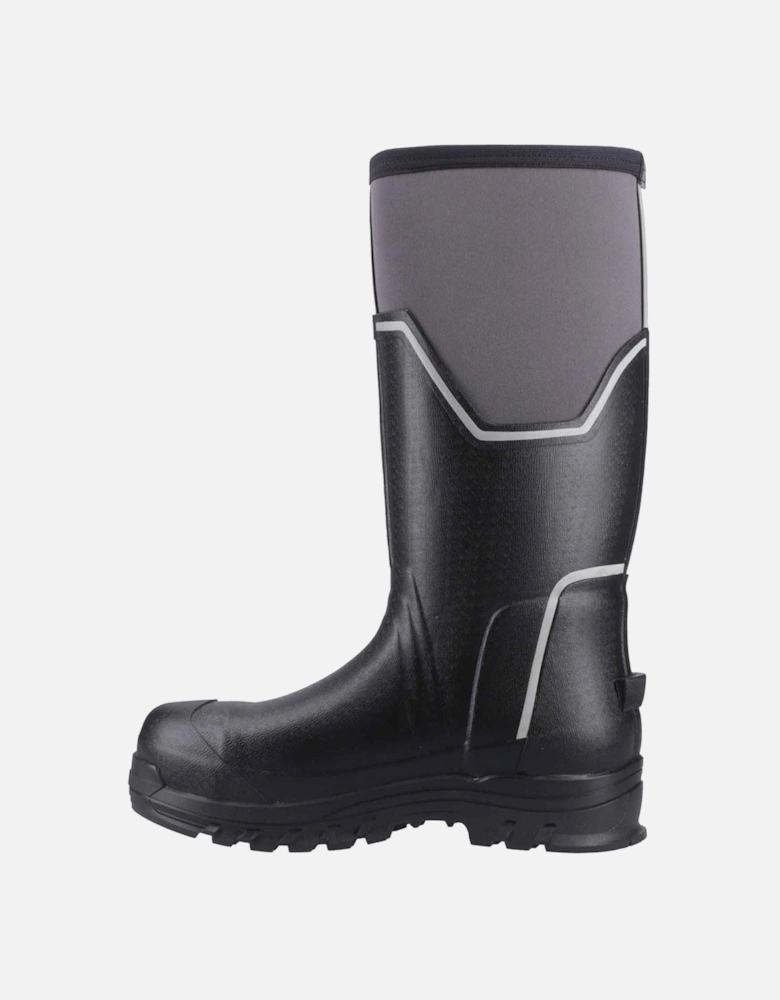 Muck Boots Grit S5 Rubber Men's Black/Grey Wellington Boots