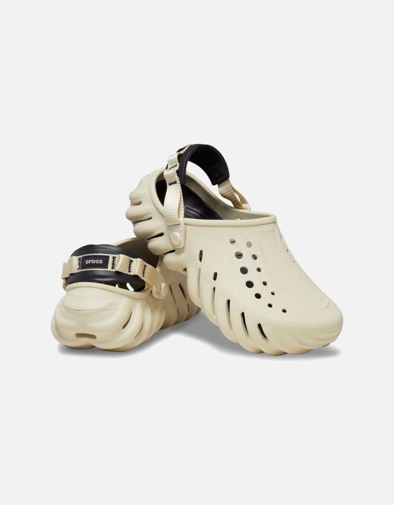 Echo Thermoplastic Bone/Black Clogs