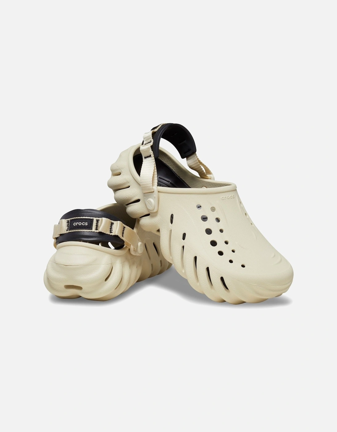 Echo Thermoplastic Bone/Black Clogs
