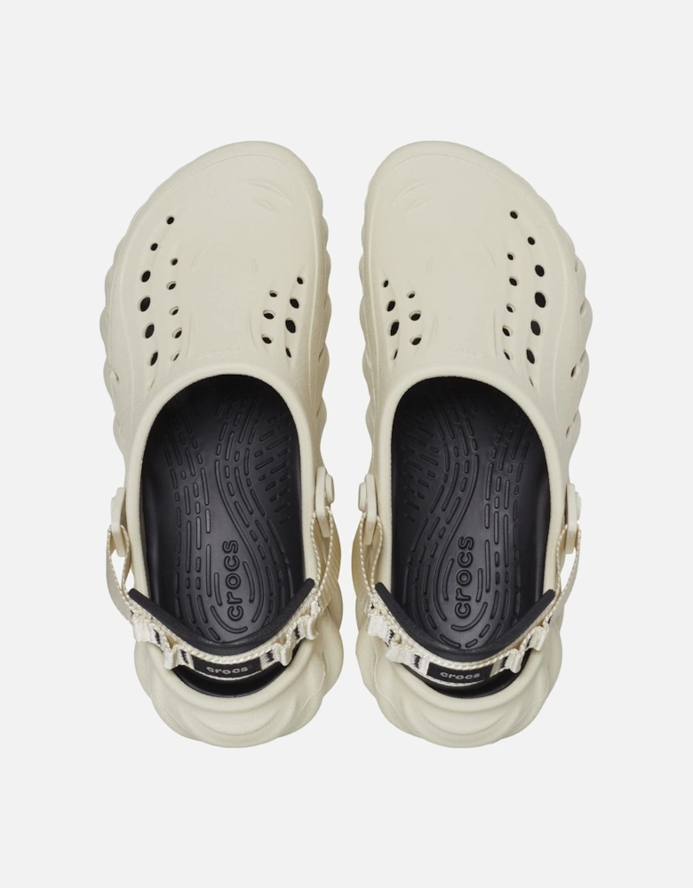Echo Thermoplastic Bone/Black Clogs