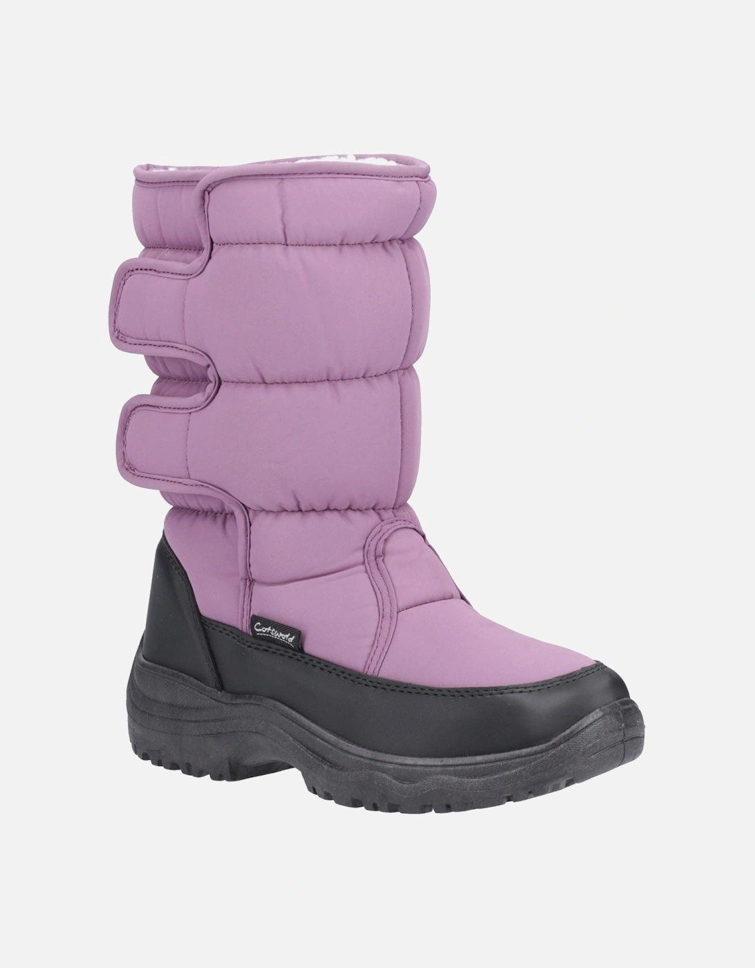 Welland Textile Women's Purple Winter Mid Calf Boots, 6 of 5