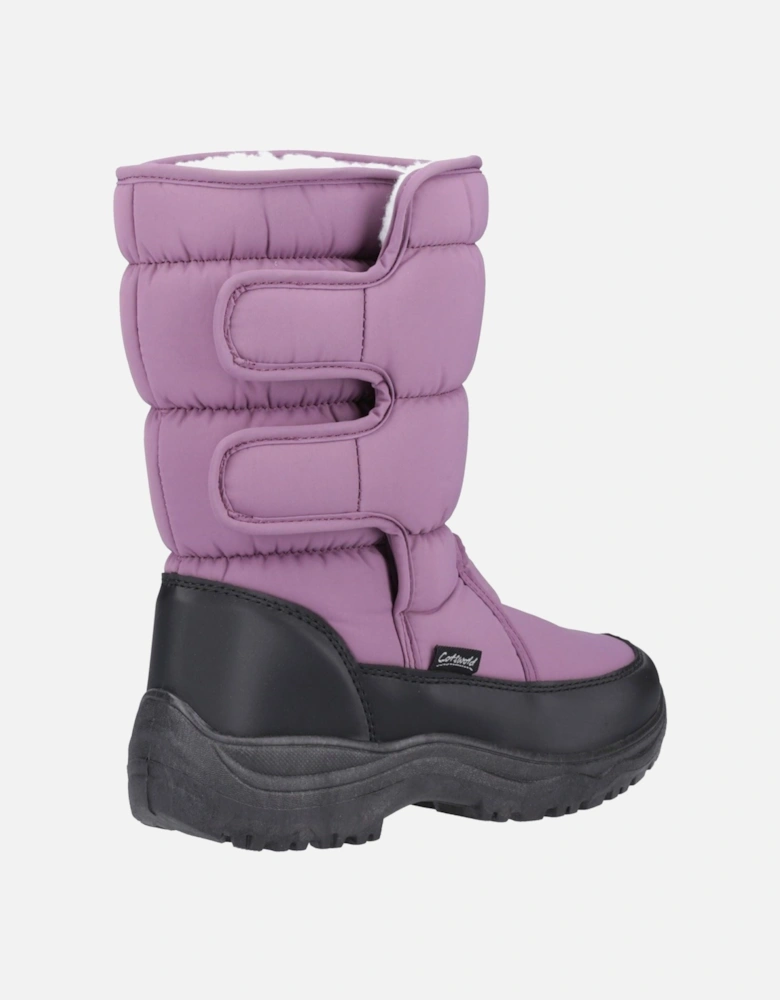 Welland Textile Women's Purple Winter Mid Calf Boots