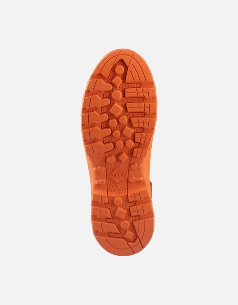 Muck Boots Grit S5 Rubber Men's Black/Orange Wellington Boots