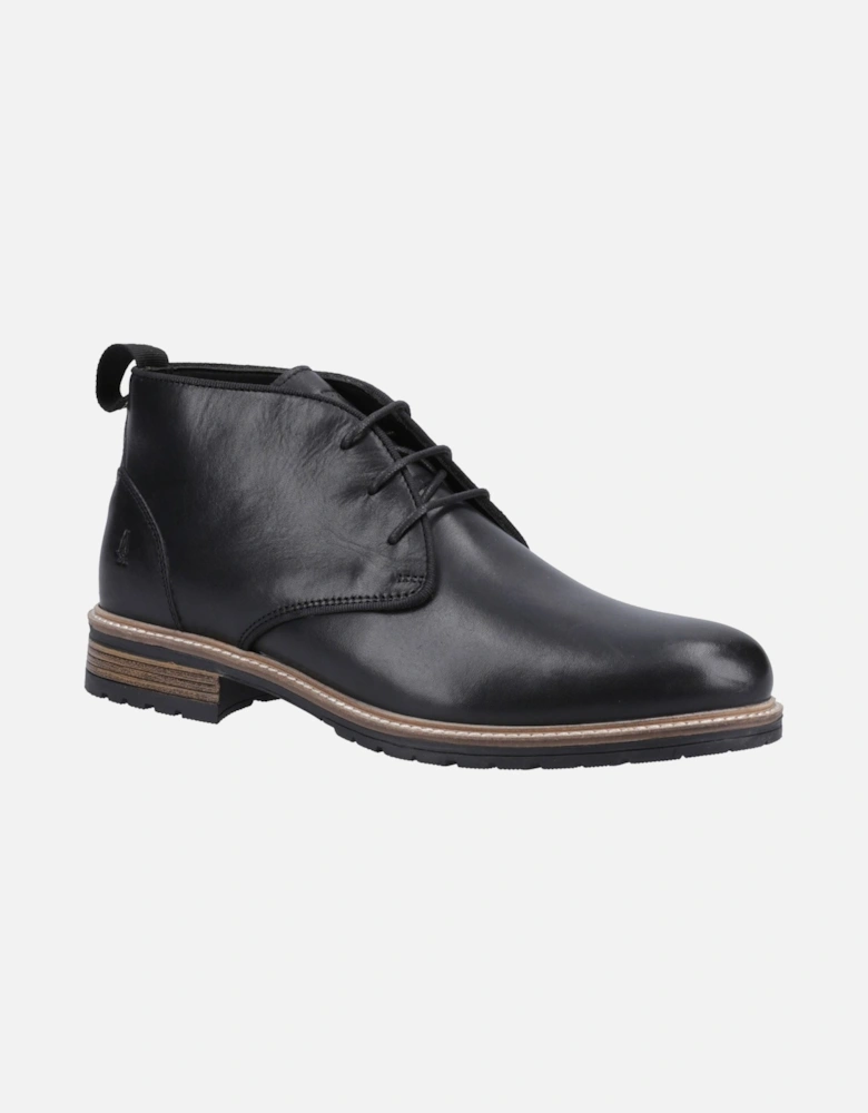 Ricky Leather Men's Black Ankle Boots