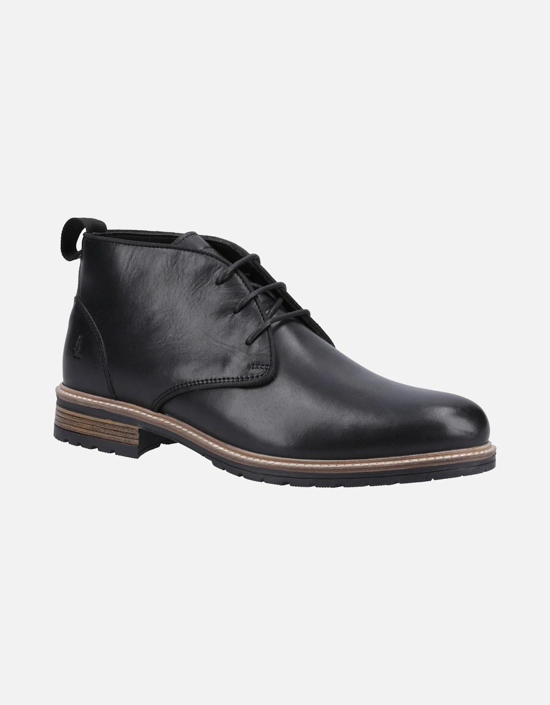 Hush Puppies Men's Hush Puppies Ricky Leather Men's Black Ankle Boots