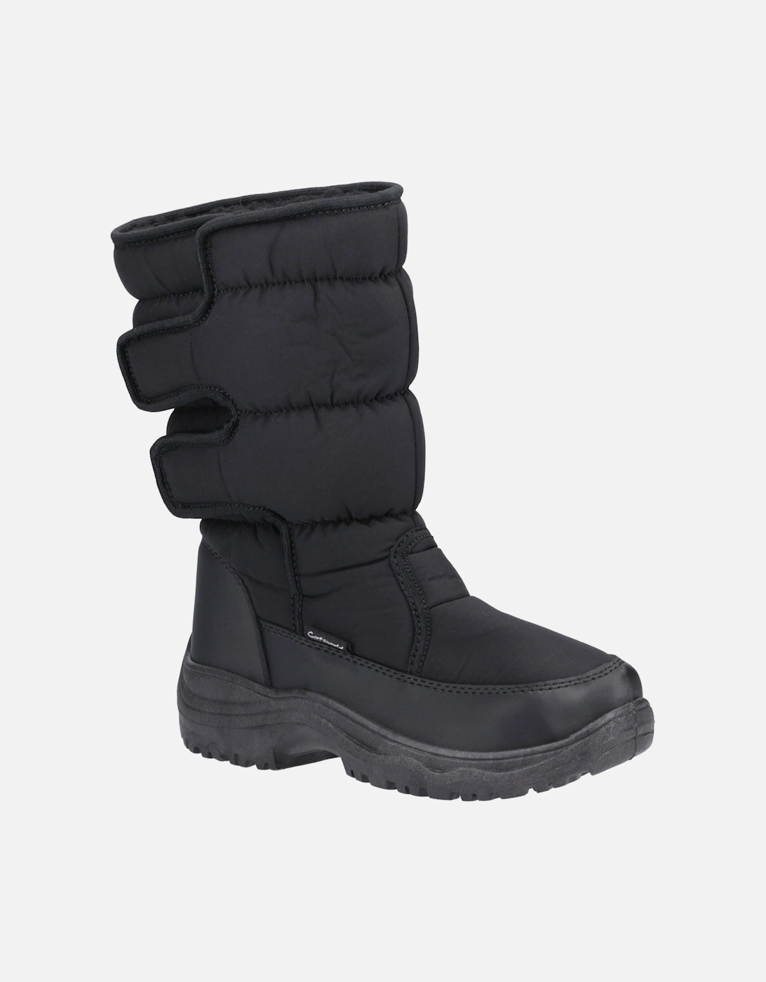 Welland Textile Women's Black Winter Mid Calf Boots, 6 of 5