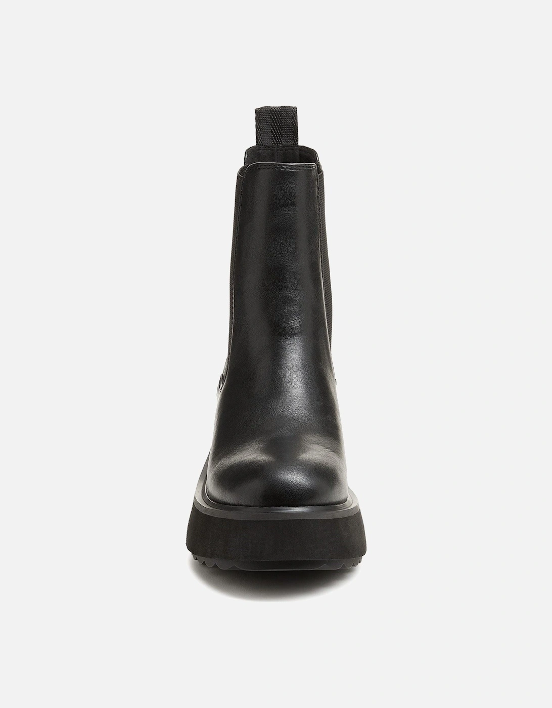 Heyday Polyurethane Women's Black Flat Chelsea Boots