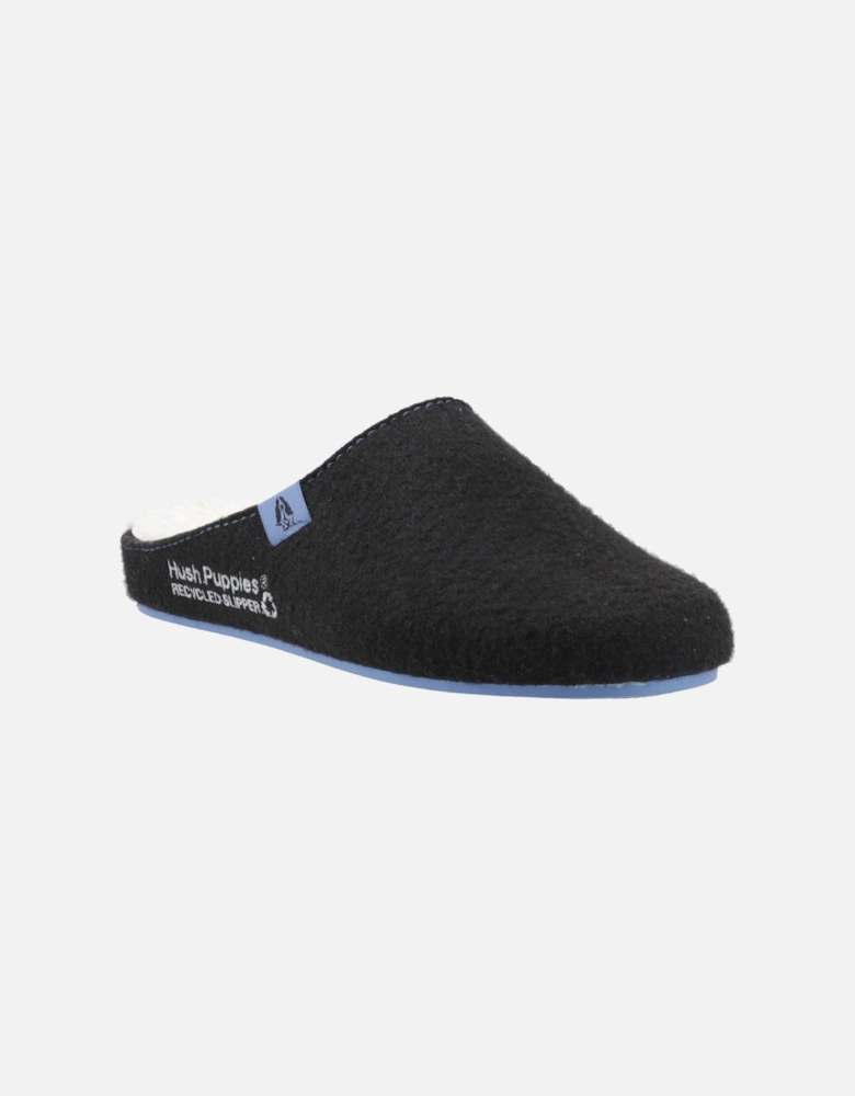 The Good Slipper 90% Recycled RPET Polyester Men's Black/Blue Slippers
