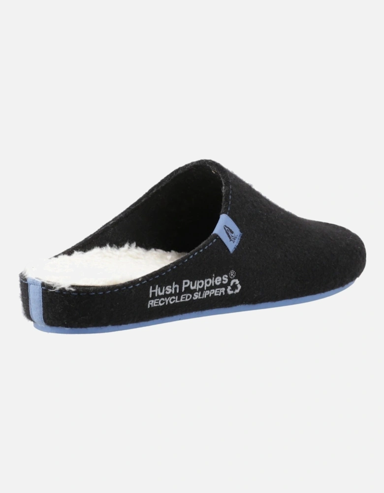 The Good Slipper 90% Recycled RPET Polyester Men's Black/Blue Slippers