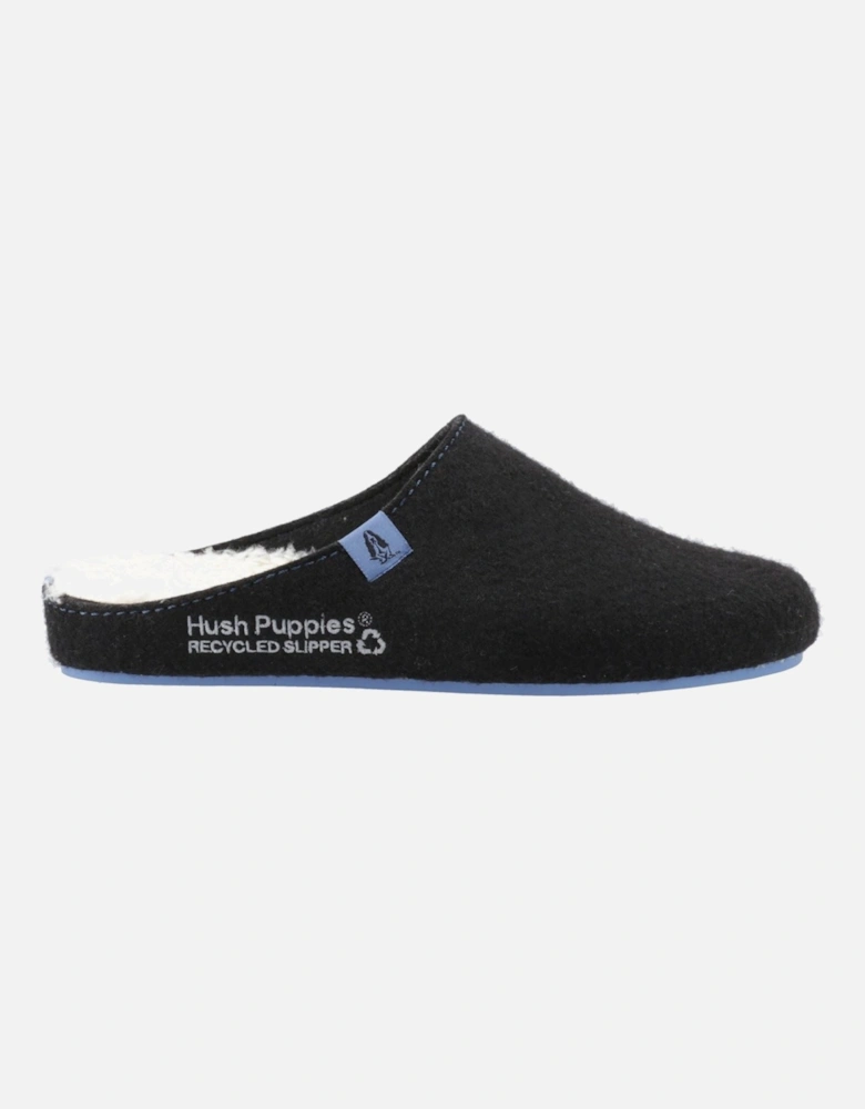 The Good Slipper 90% Recycled RPET Polyester Men's Black/Blue Slippers