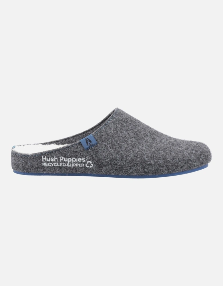 The Good Slipper 90% Recycled RPET Polyester Men's Charcoal Slippers