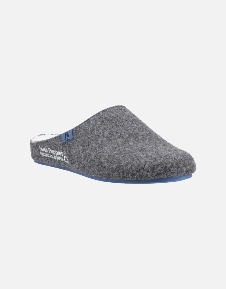 The Good Slipper 90% Recycled RPET Polyester Men's Charcoal Slippers
