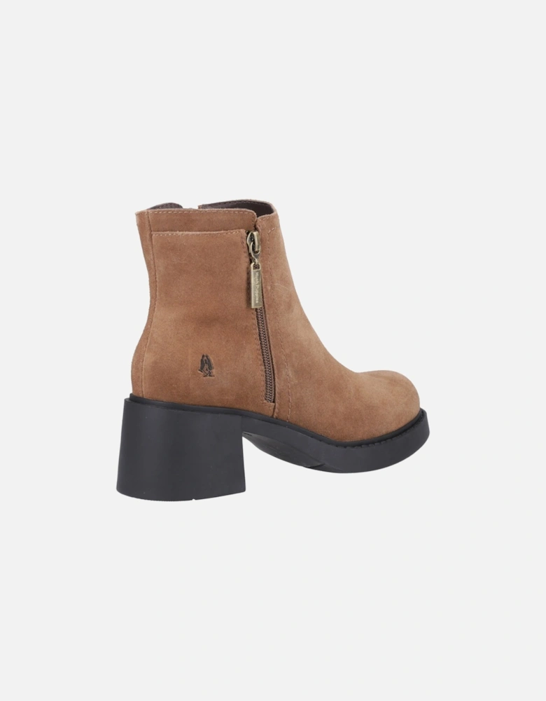 Adele Suede Women's Tan Heeled Ankle Boots