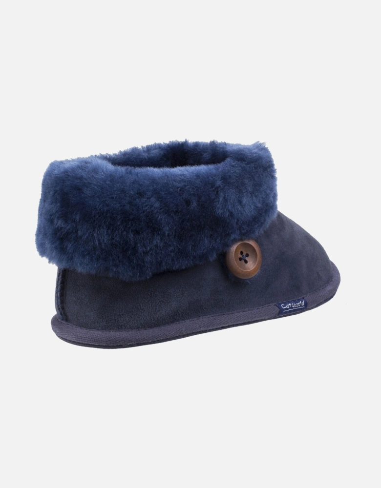 Wotton Leather Women's Dark Blue Slippers