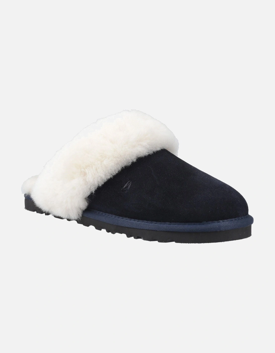 Samantha Suede Women's Navy Slippers, 6 of 5