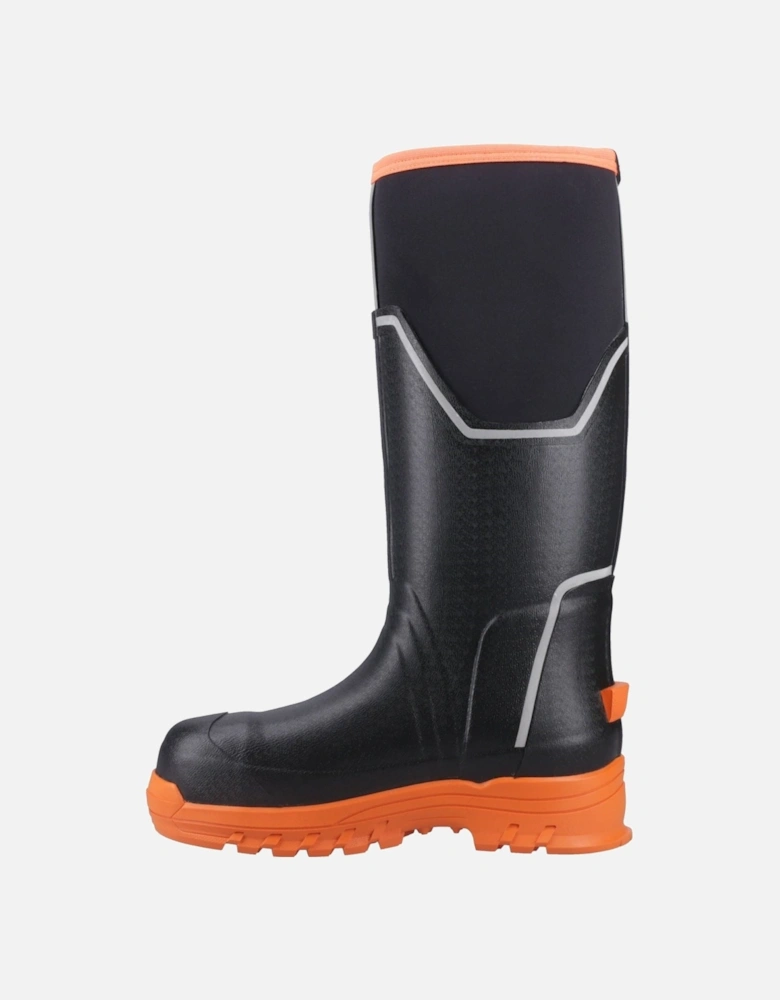 Muck Boots Grit S5 Rubber Women's Black/Orange Wellington Boots