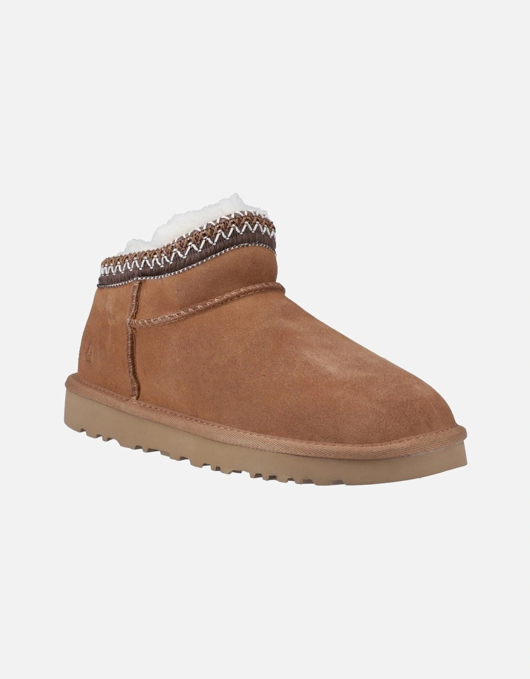 Hush Puppies Women's Brown Sloane Suede Tan Slippers - Size 6