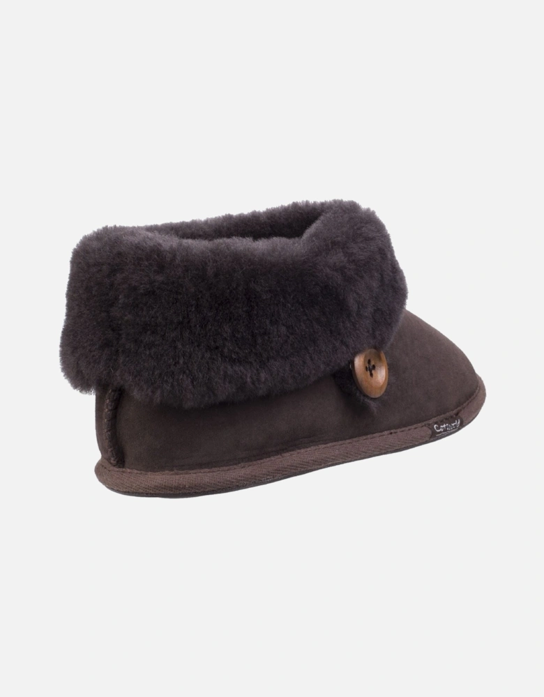 Wotton Leather Women's Chocolate Slippers