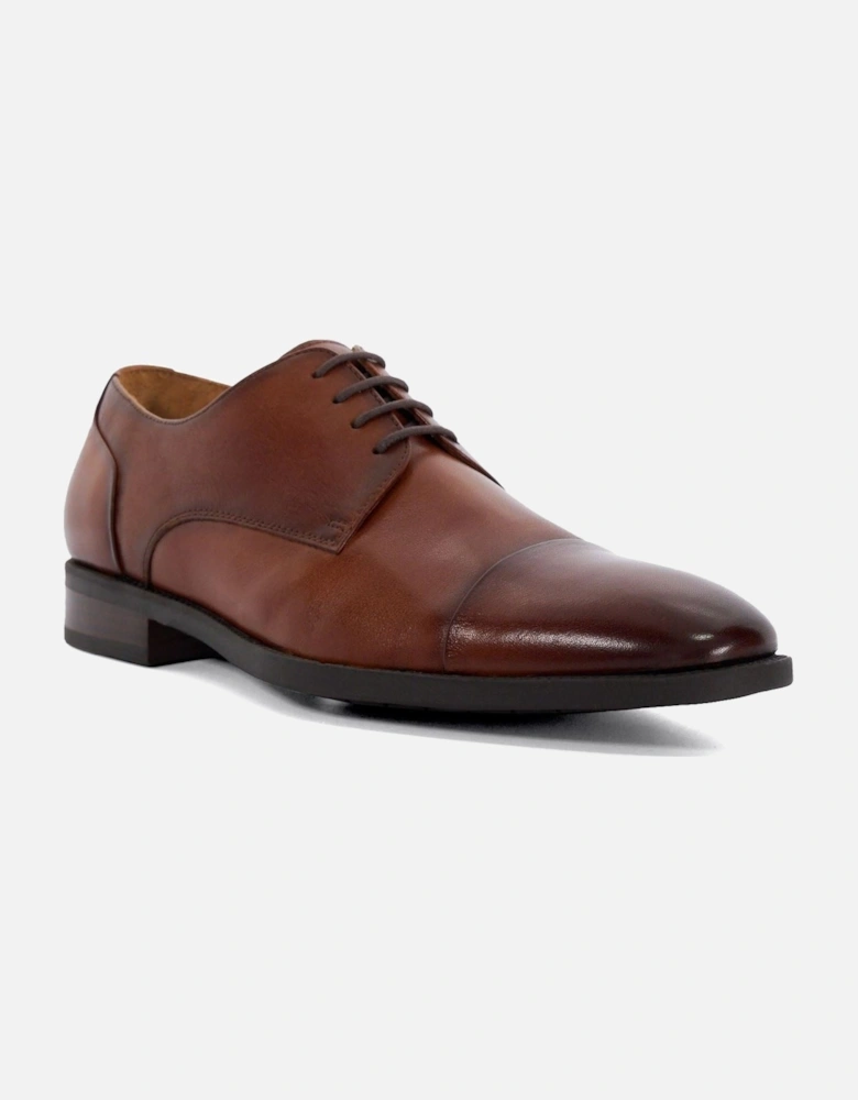 Dune Suffix Leather Men's Dark Tan Lace-Up Shoes
