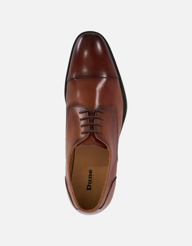 Dune Suffix Leather Men's Dark Tan Lace-Up Shoes