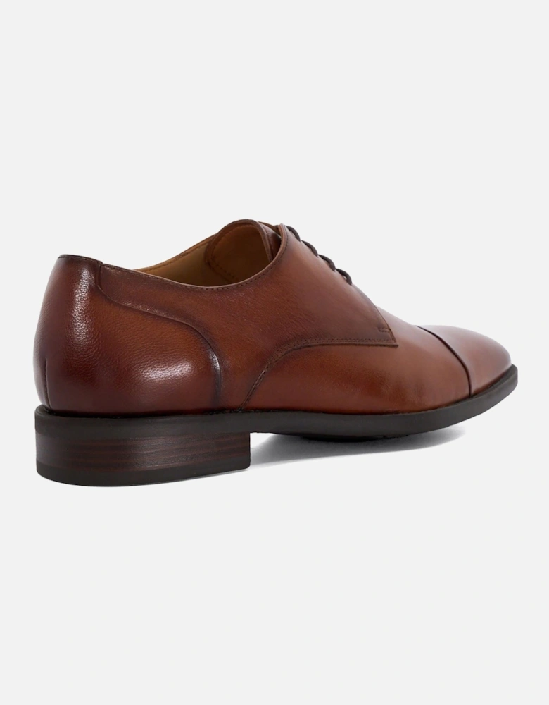Dune Suffix Leather Men's Dark Tan Lace-Up Shoes