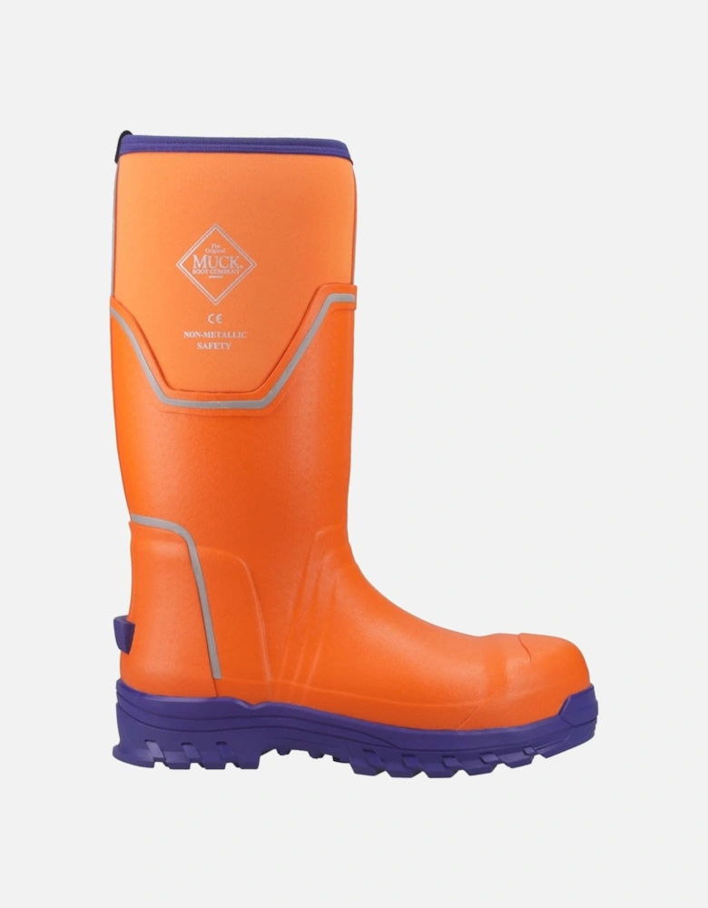 Muck Boots Grit S5 Rubber Men's Orange/Blue Wellington Boots