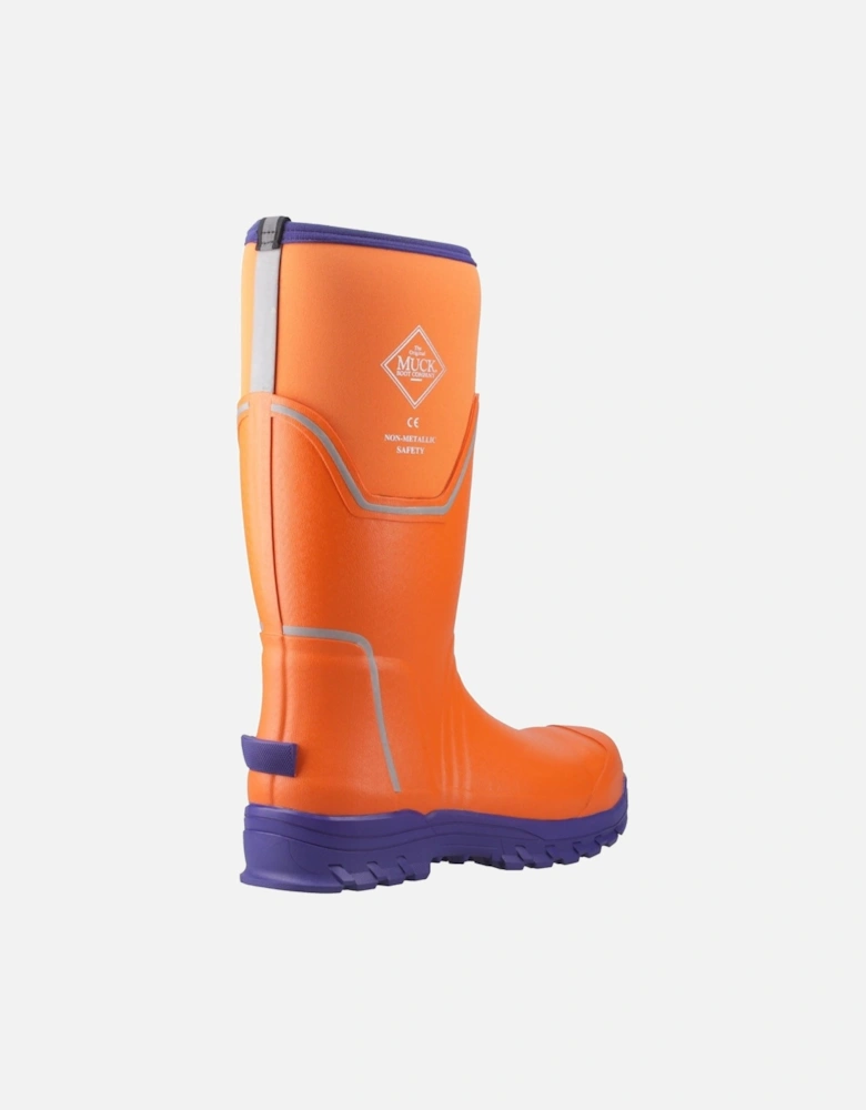 Muck Boots Grit S5 Rubber Men's Orange/Blue Wellington Boots