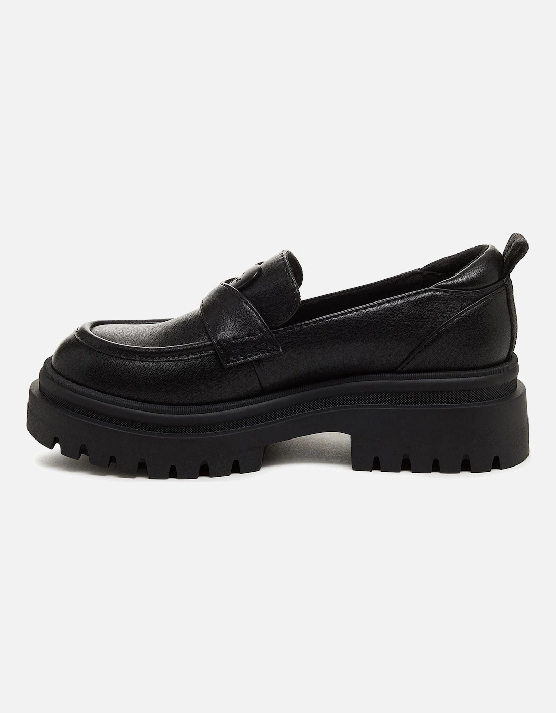 Dandy Polyurethane Women's Black Loafers