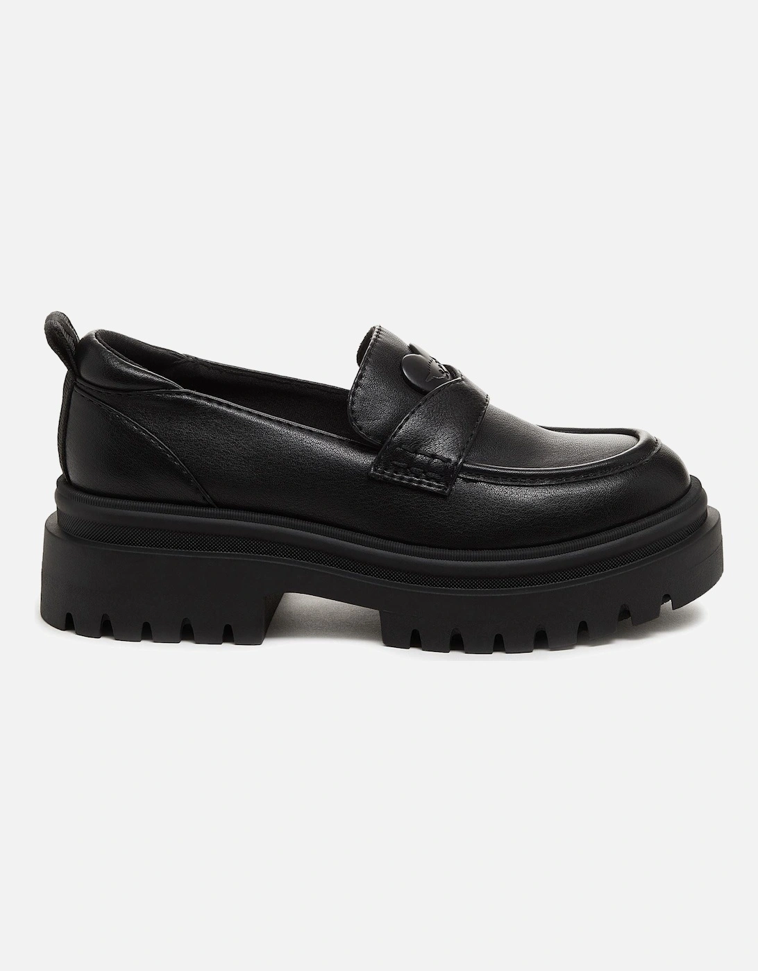 Dandy Polyurethane Women's Black Loafers
