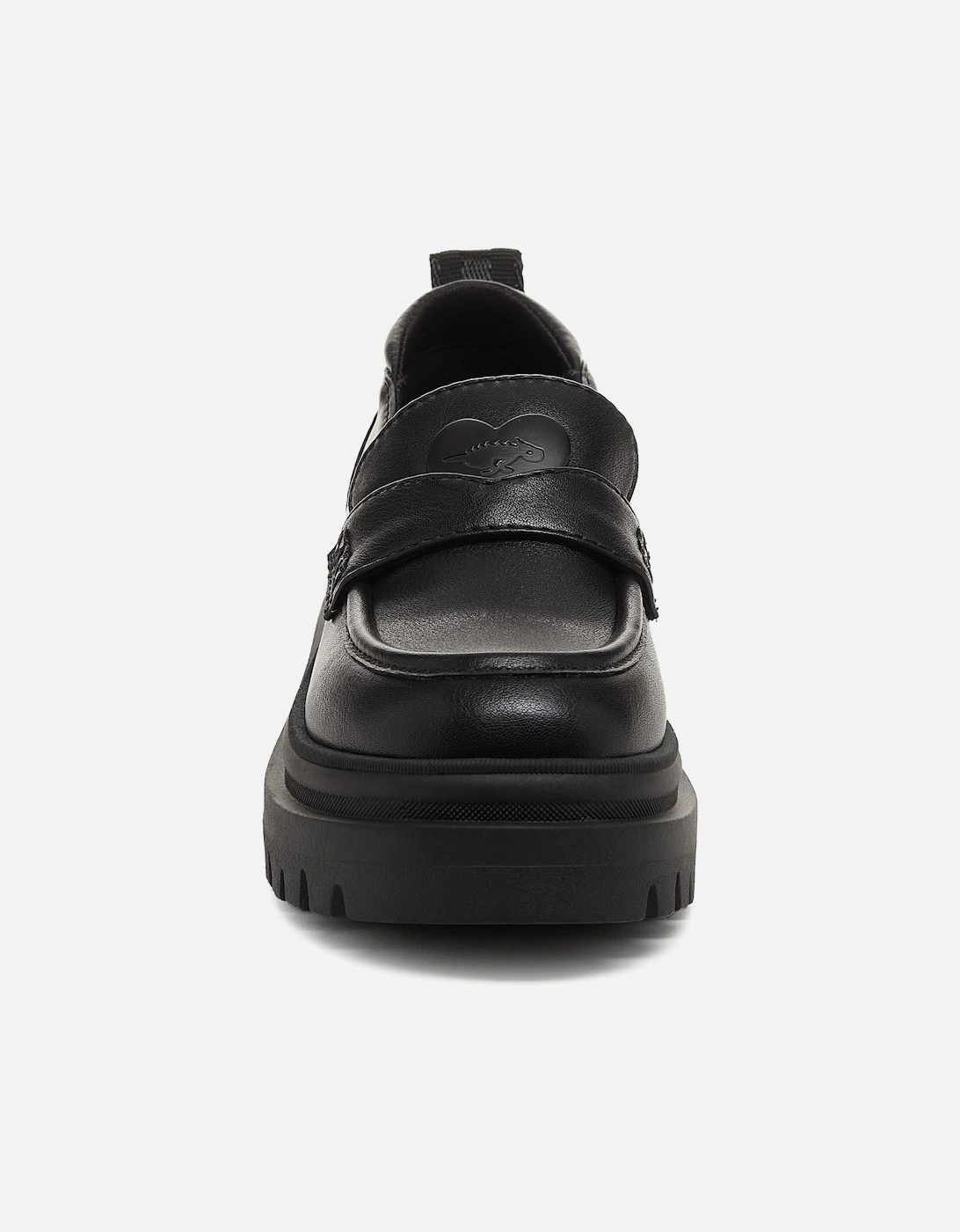 Dandy Polyurethane Women's Black Loafers