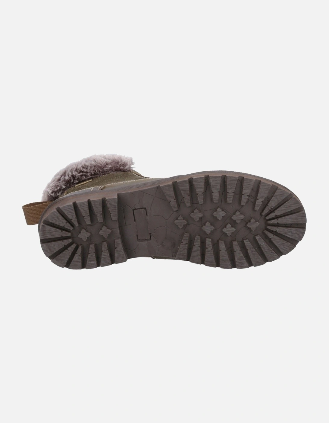 Evenlode Leather Women's Khaki Winter Ankle Boots