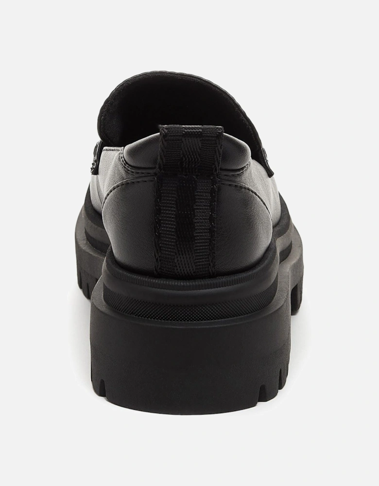 Dandy Polyurethane Women's Black Loafers