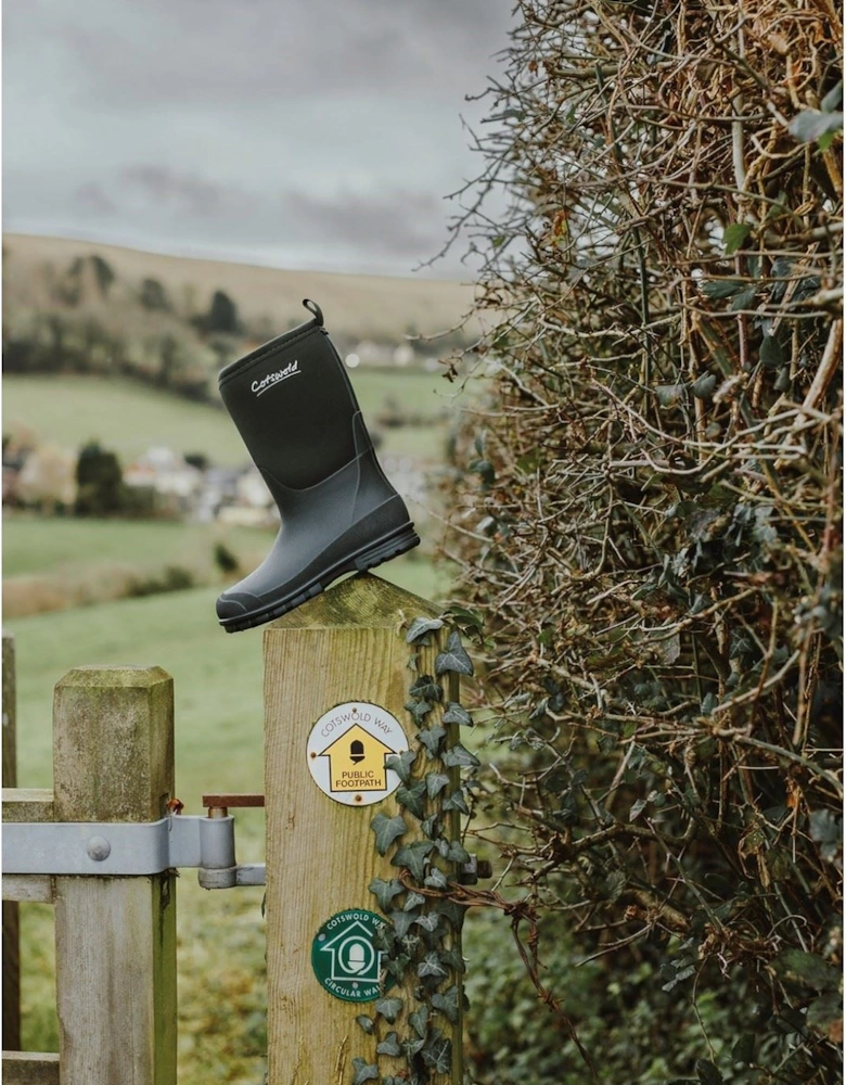 Hilly Neoprene TPR+Neoprene Green Wellington Boots