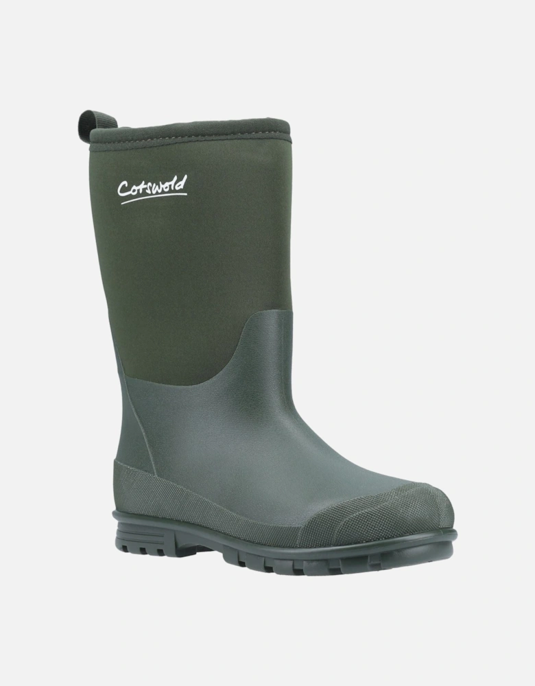 Hilly Neoprene TPR+Neoprene Green Wellington Boots