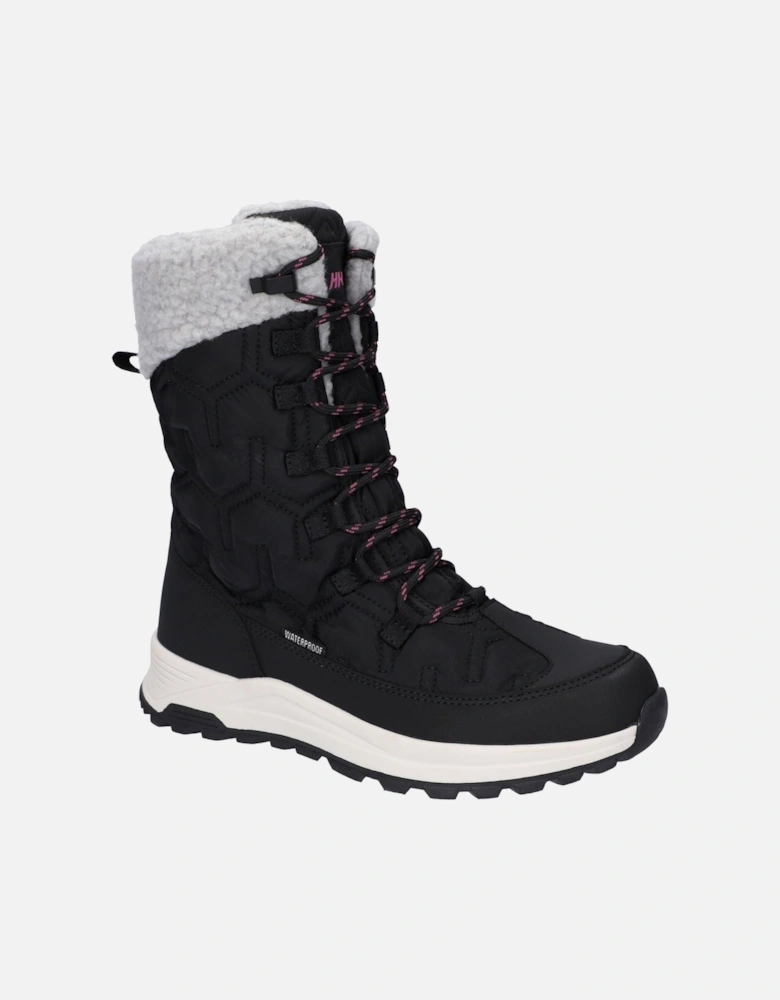 Sophia Nylon Women's Jet Black/Festival Fuchsia Winter Ankle Boots