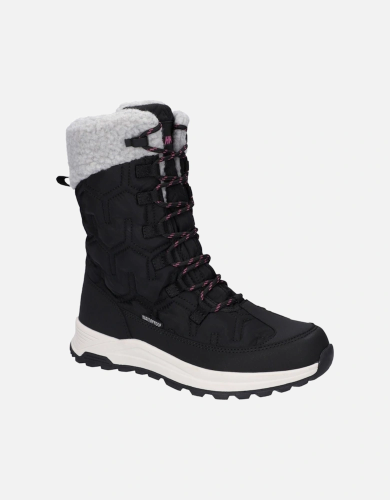 Sophia Nylon Women's Jet Black/Festival Fuchsia Winter Ankle Boots