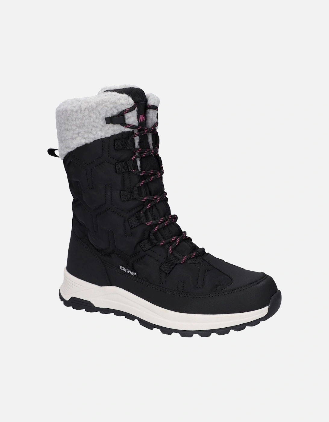 Sophia Nylon Women's Jet Black/Festival Fuchsia Winter Ankle Boots