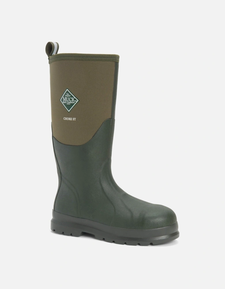 Muck Boots Chore Classic Hi Steel Cap Neoprene Moss Wellington Boots