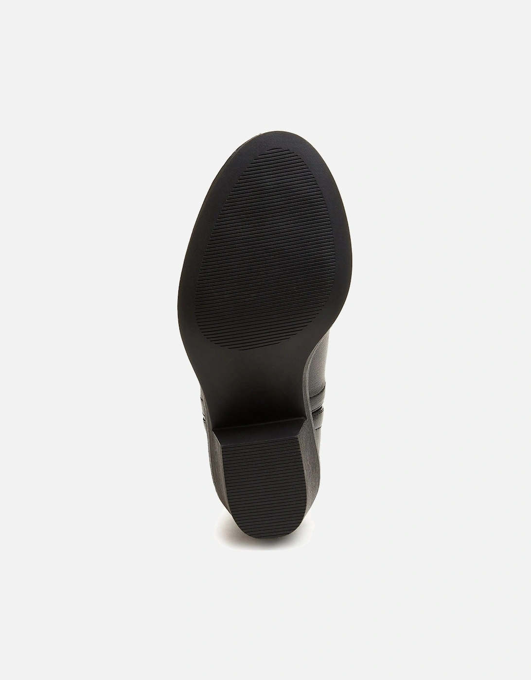 York Polyurethane Women's Black Heeled Ankle Boots