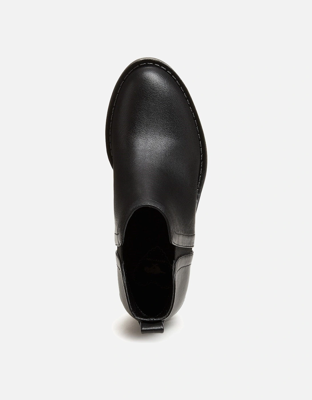 York Polyurethane Women's Black Heeled Ankle Boots