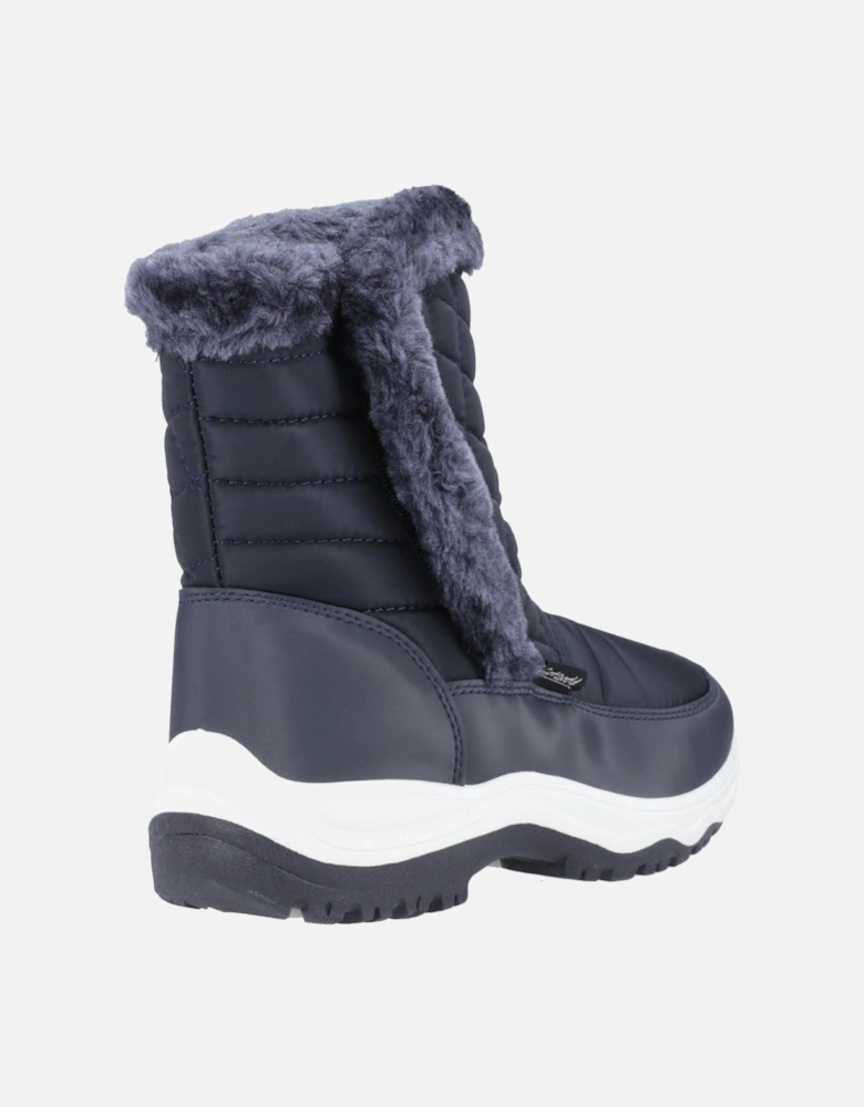 Butterrow Textile Women's Navy Winter Mid Calf Boots